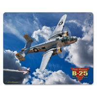 Vintage Signs - B-25 Mitchell Bomber 15in x 12in | LG686