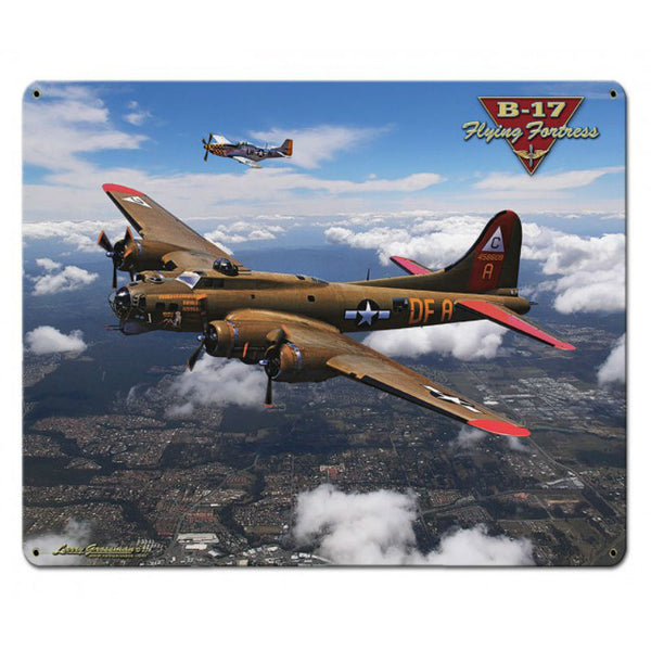 Vintage Signs - B-17 Flying Fortress 24in x 30in | LG802