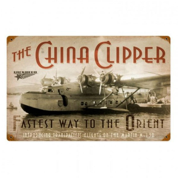Vintage Signs - China Clipper 18in x 12in | LM004