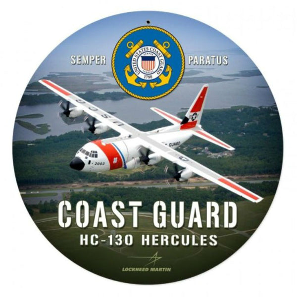 Vintage Signs - Coast Guard C130 14in x 14in | LM008