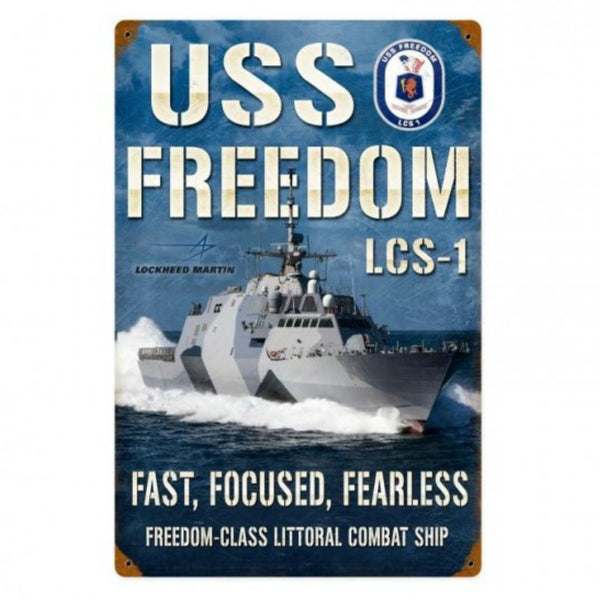 Vintage Signs - USS Freedom 12in x 18in | LM016