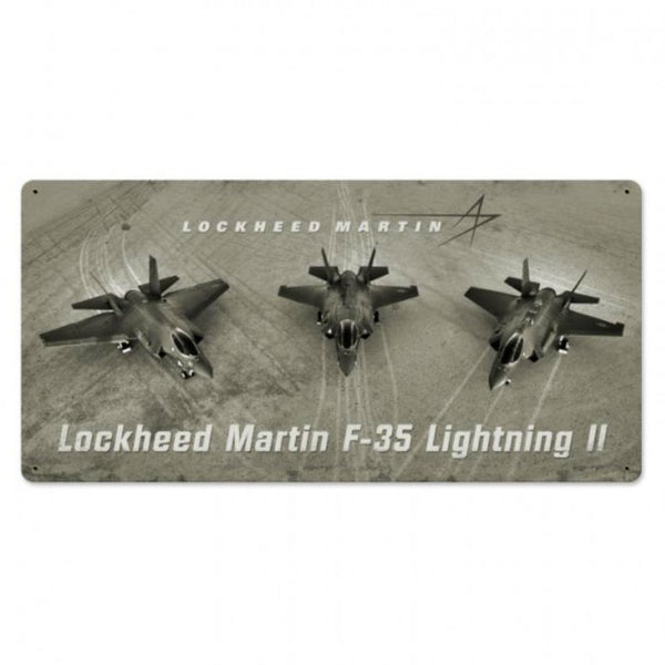 Vintage Signs - F-35 Lightning Variations 24in x 12in | LM020