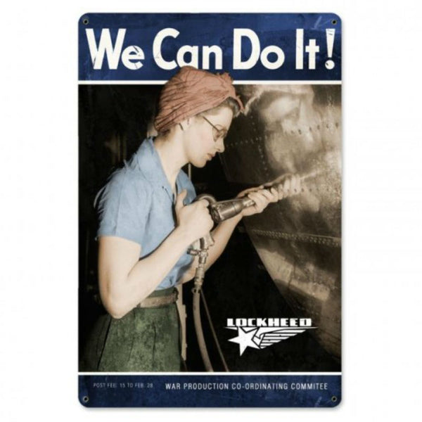 Vintage Signs - We Can Do It Lockheed Martin Rosie 18in x 12in | LM025