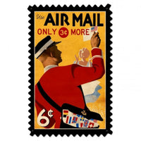 Vintage Signs - Air Mail Postage Stamp 15in x 24in | PS266