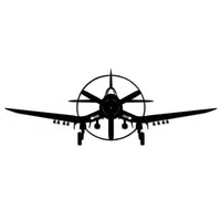 Vintage Signs - Corsair Plane Silhouette 38in x 15in | PS378