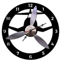 Vintage Signs - 3D Silver Propeller Clock 18in x 18in | PS491