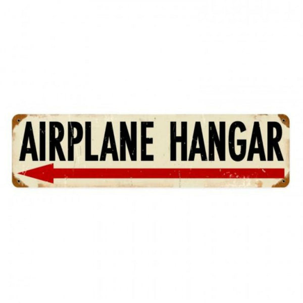Vintage Signs - Airplane Hanger Left 20in x 5in | PTS412