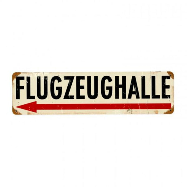Vintage Signs - Flugzeughalle Left 20in x 5in | PTS464