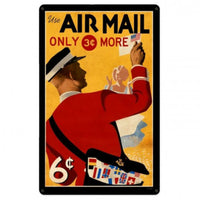 Vintage Signs - Air Mail Postage Stamp 12in x 18in | PTS485