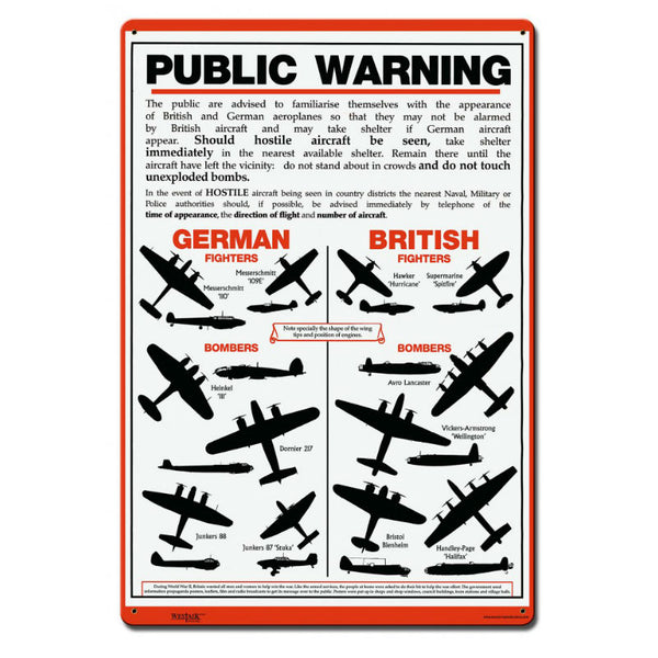 Vintage Signs - Public Warning 16in x 24in | PTS632