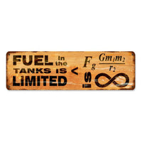 Vintage Signs - Fuel vs Gravity 20in x 5in | PTS675