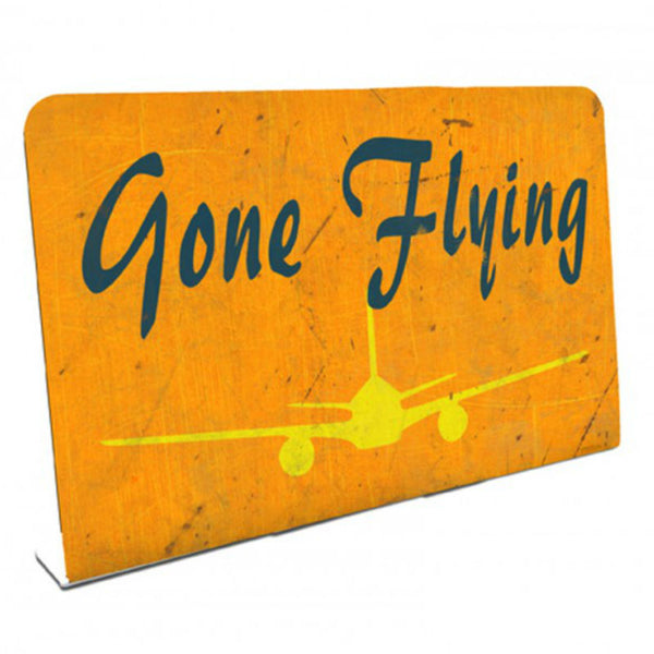 Vintage Signs - Gone Flying 6in x 4in | PTST036