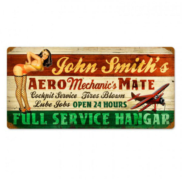 Vintage Signs - Aero Mechanics Mate 24in x 14in | PV029