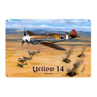 Vintage Signs - Yellow 14 18in x 12in | STK071