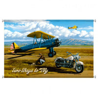 Vintage Signs - Two Ways To Fly 38in x 25in | STK127