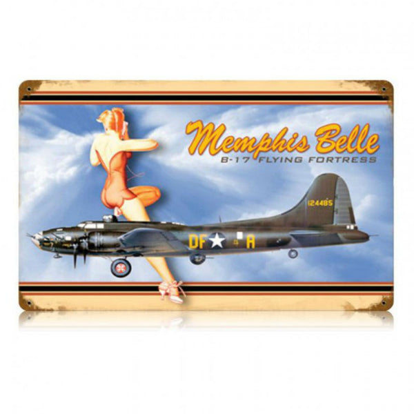 Vintage Signs - Memphis Belle 18in x 12in | V171