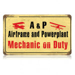 Vintage Signs - Airframe Mechanic 14in x 8in | V210