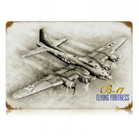 Vintage Signs - B-17 Flying Fortress 18in x 12in | V354