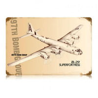 Vintage Signs - B-29 Superfortress 18in x 12in | V355