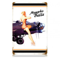Vintage Signs - Memphis Belle White 12in x 18in | x