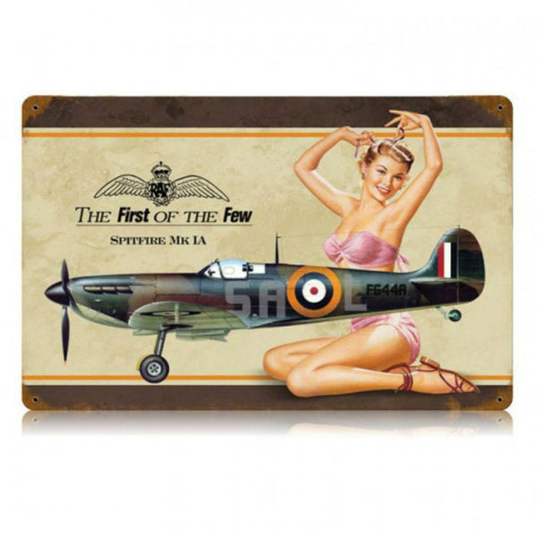 Vintage Signs - Spitfire Pin Up 18in x 12in | V395