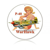 Vintage Signs - P-40 Warhawk 14in x 14in | V441