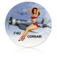 Vintage Signs - Corsair Pinup 14in x 14in | V600