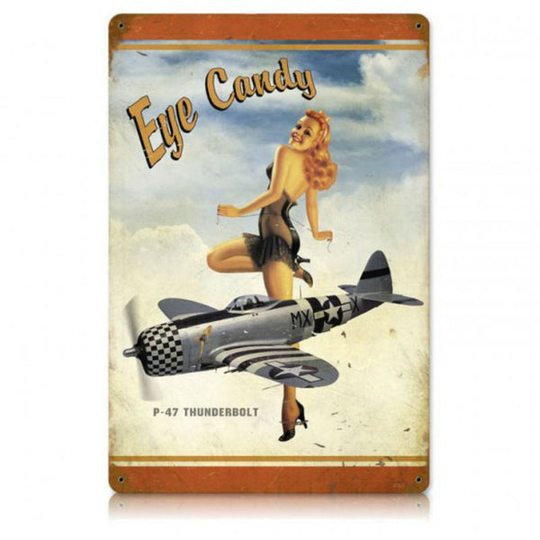 Vintage Signs - P-47 Eye Candy 18in x 12in | V630