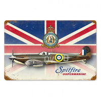 Vintage Signs - Spitfire Union Jack 18in x 12in | V707