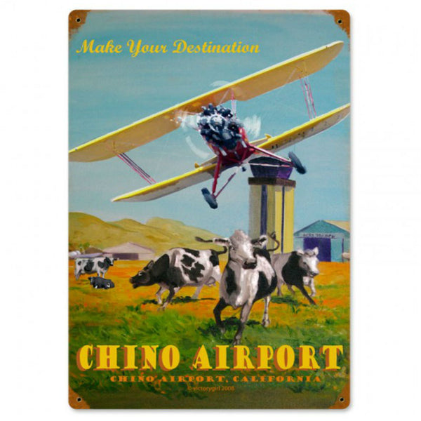 Vintage Signs - Chino Airport 12in x 18in | VG007