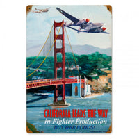 Vintage Signs - California Leads 12in x 18in | VG010