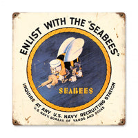 Vintage Signs - Seabees Sign | HA017