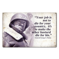 Vintage Signs - Patton quote Sign | PTS558