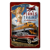 Vintage Signs - Planes Trains Sign | PTS572