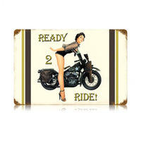 Vintage Signs - Ready to Ride (Army) Sign | V033