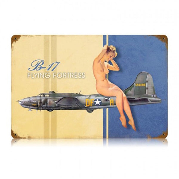 Vintage Signs - B-17 Nude Sign | V390