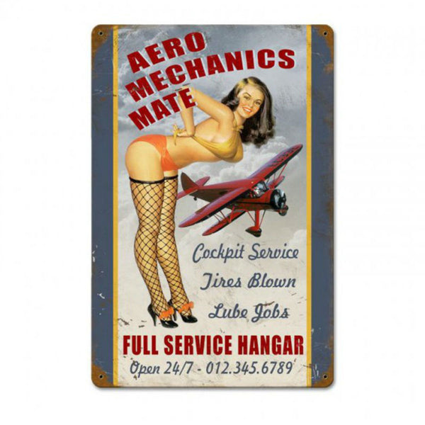 Vintage Signs - Aero Mech Mate Sign | V642